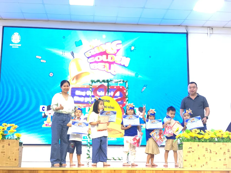 Bé Míp thi Rung Chuông Vàng tiếng Anh tại trường Tuệ Đức — Top 6 xuất sắc nhất