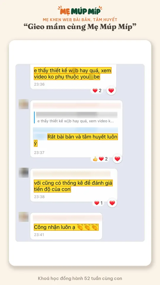 Mẹ khen web bài bản, tâm huyết