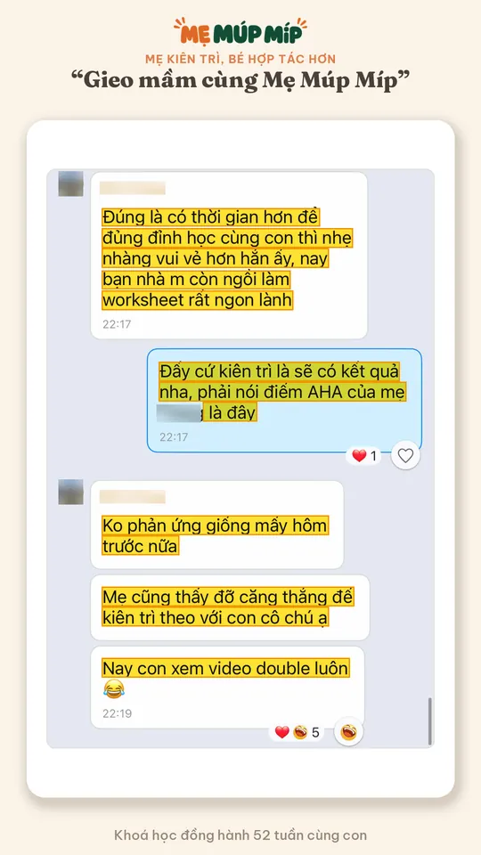 Mẹ kiên trì, bé hợp tác hơn